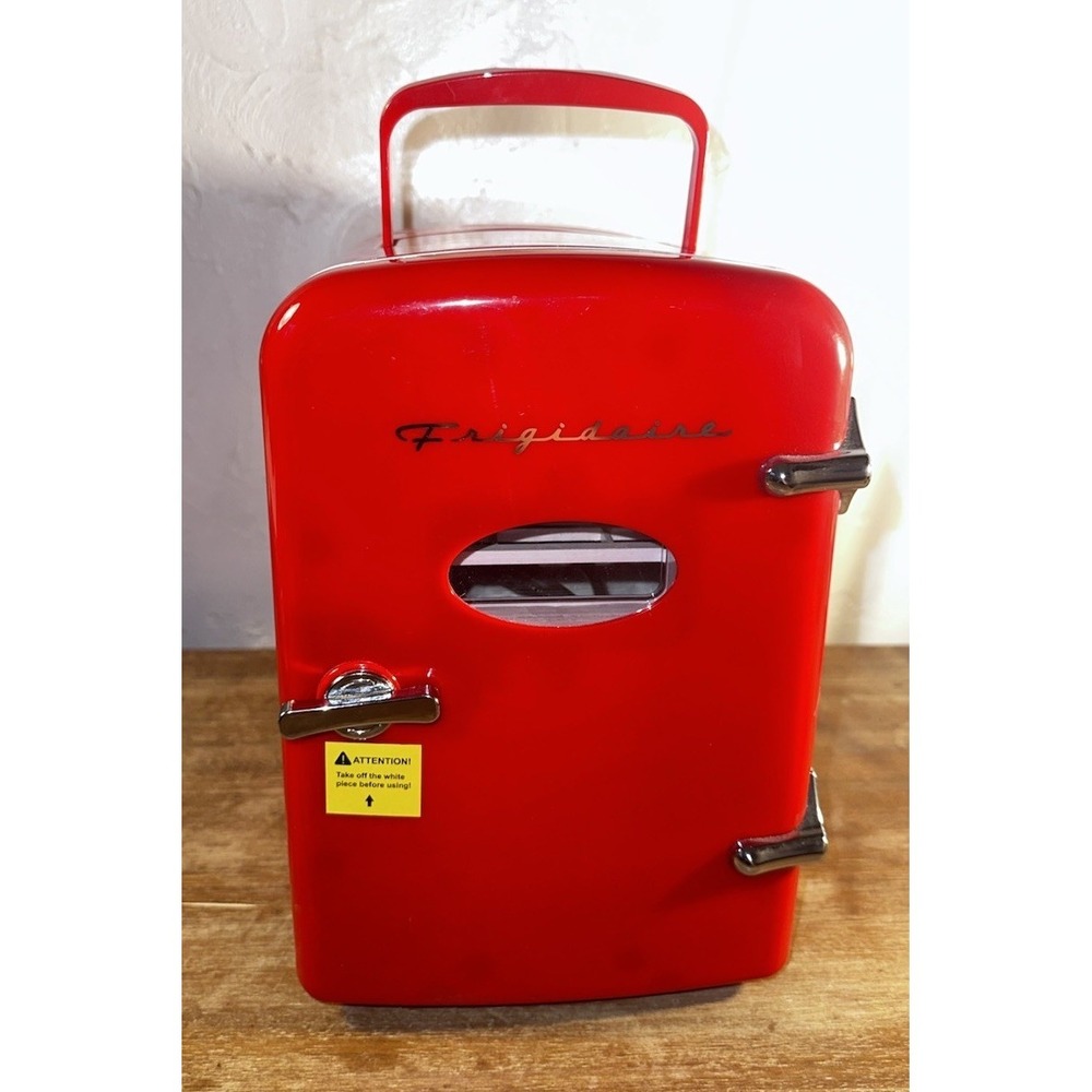 Frigidaire Portable Mini Fridge Cooler, Chills Six 12oz Cans